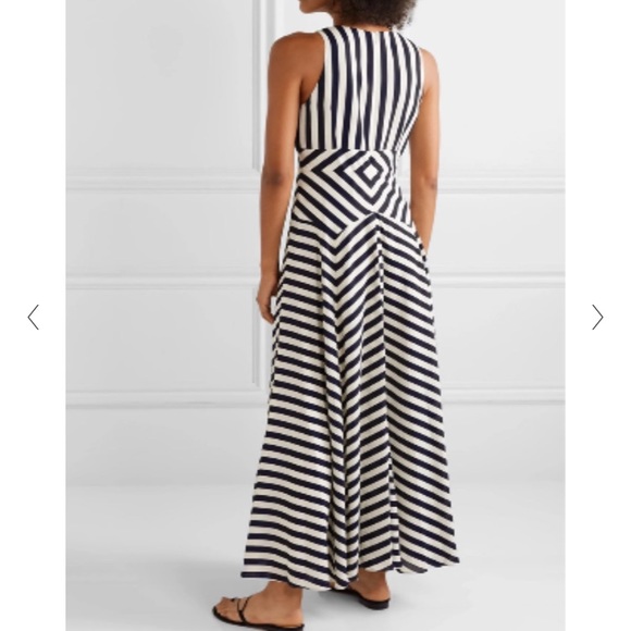 J.Crew Sleeveless high-neck dress in geometric stripe - Picture 3 of 10